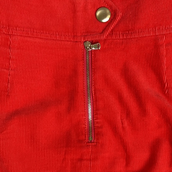 J Crew red corduroy mini skirt 4 - Picture 3 of 11